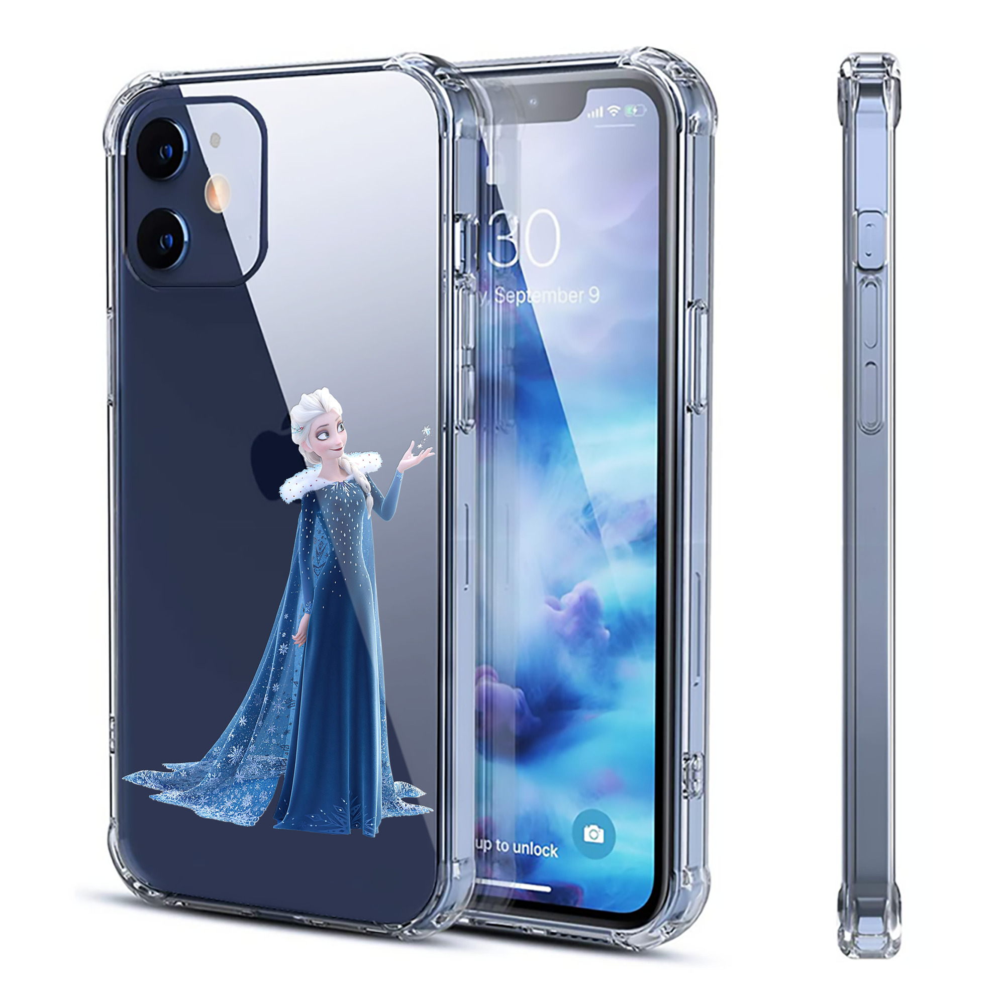 （画像用） アナと雪の女王 アンナ エルサ Frozen Anna Elsa 【iPhone 12シリーズ対応】透明スマホケース（クリアソフトケース）